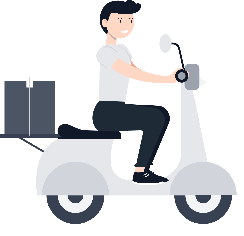 Delivery rider illustration